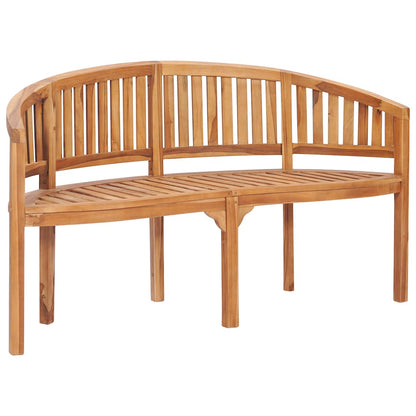 Trädgårdsbänk Trä Bananbänk 151 cm massiv teak