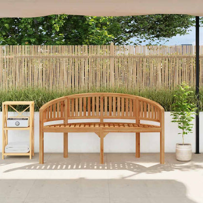 Trädgårdsbänk Trä Bananbänk 151 cm massiv teak