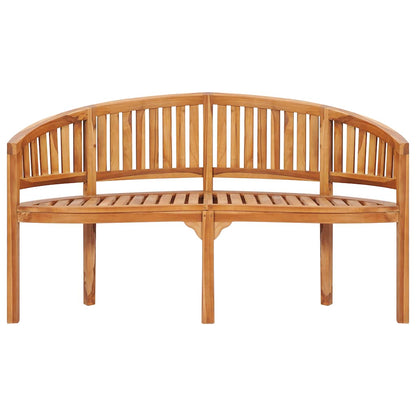 Trädgårdsbänk Trä Bananbänk 151 cm massiv teak