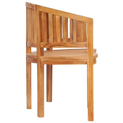 Trädgårdsbänk Trä Bananbänk 151 cm massiv teak