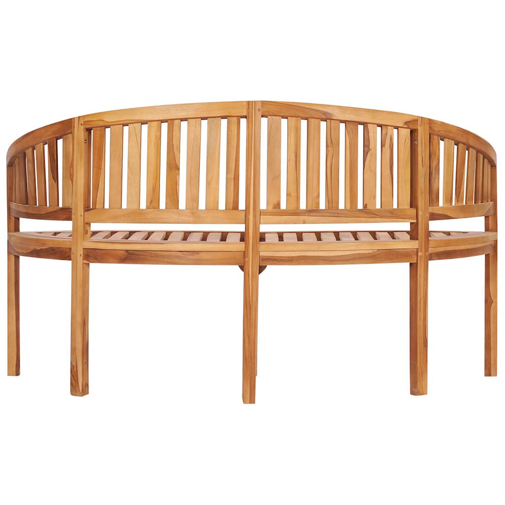 Trädgårdsbänk Trä Bananbänk 151 cm massiv teak