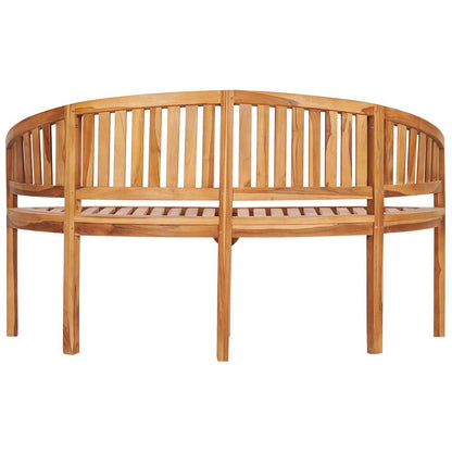 Trädgårdsbänk Trä Bananbänk 151 cm massiv teak