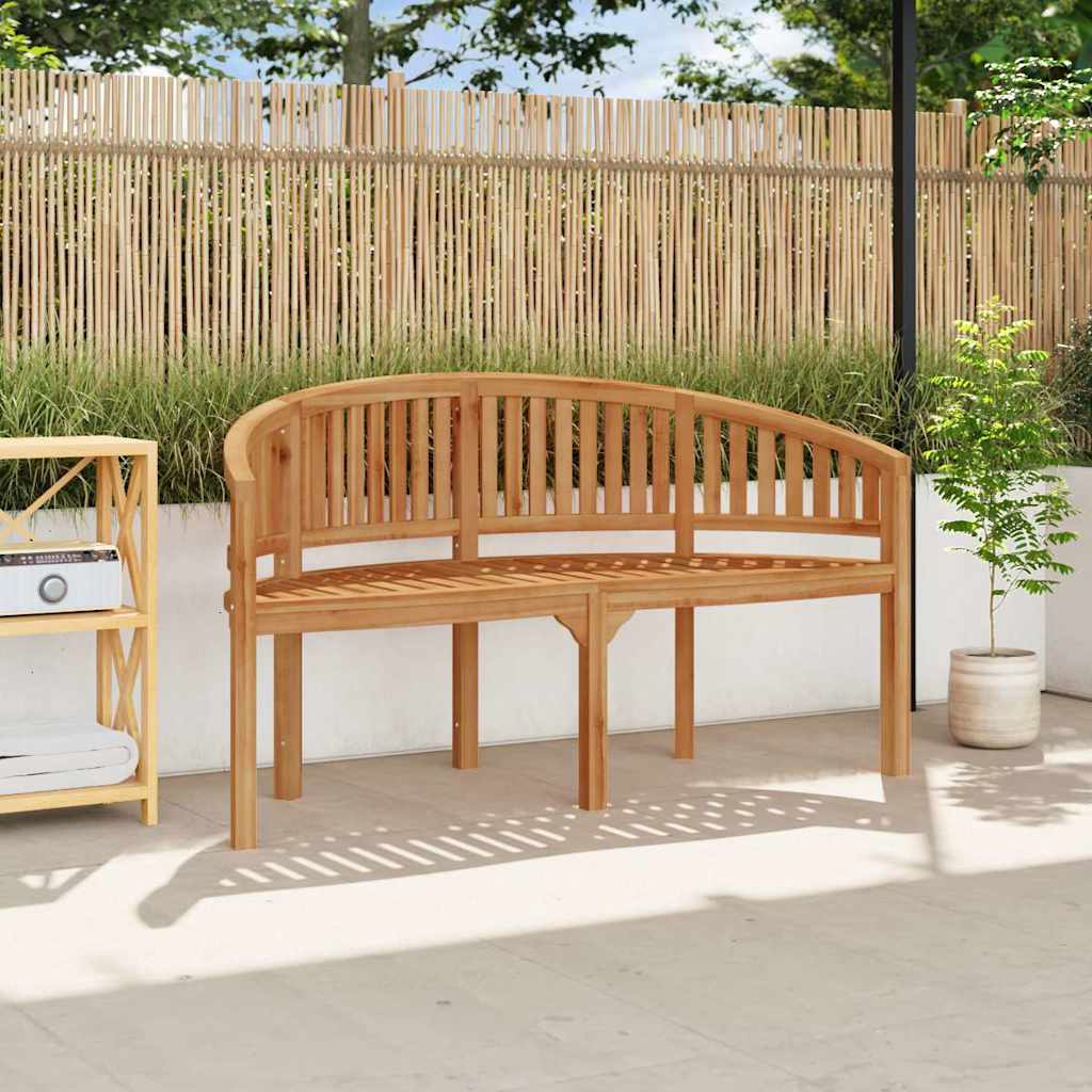 Trädgårdsbänk Trä Bananbänk 151 cm massiv teak