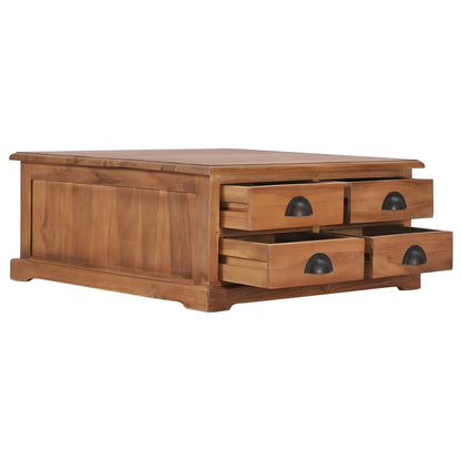 Soffbord Trä 68x68x30 cm massiv teak