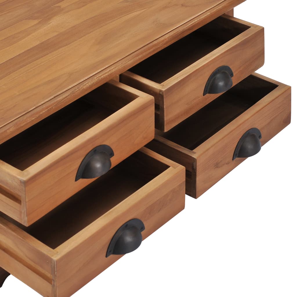 Soffbord Trä 68x68x30 cm massiv teak