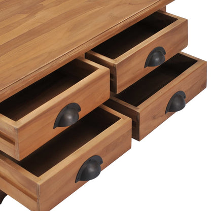 Soffbord Trä 68x68x30 cm massiv teak