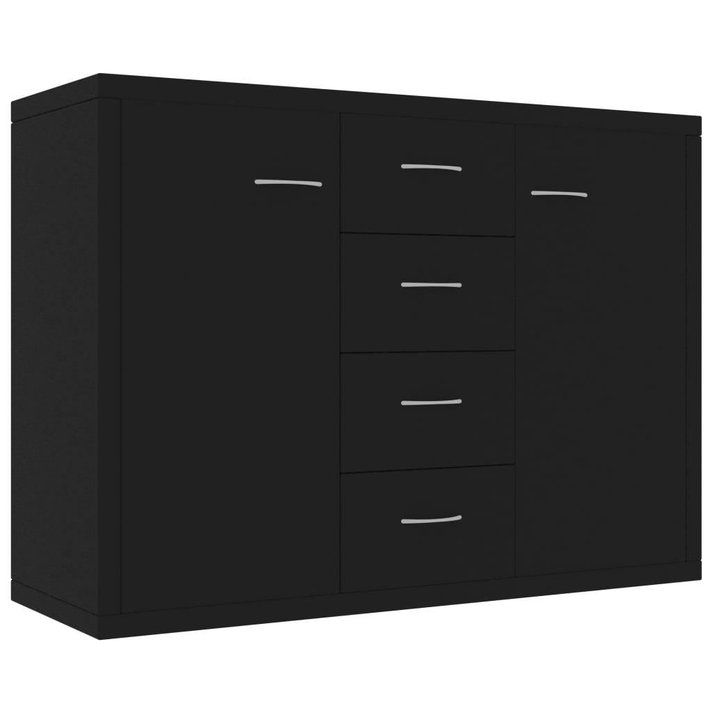Skänk Svart 88x30x65 cm