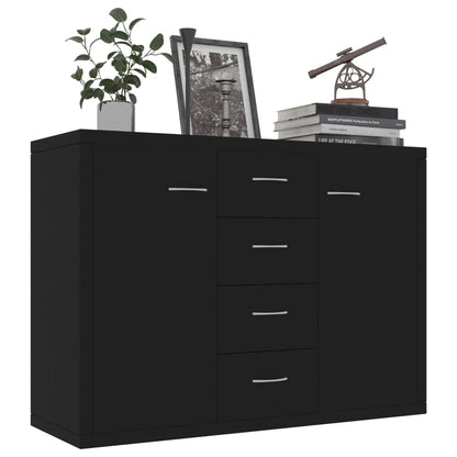 Skänk Svart 88x30x65 cm