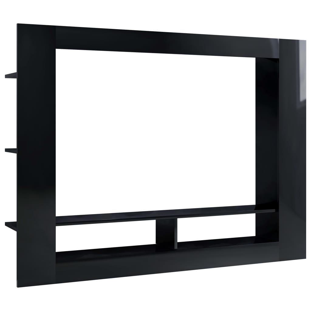 TV-Möbel Högglans Svart TV-Bänk 152x22x113 cm