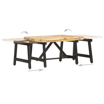 Utdragbart soffbord 160x70x45 cm massivt mangoträ