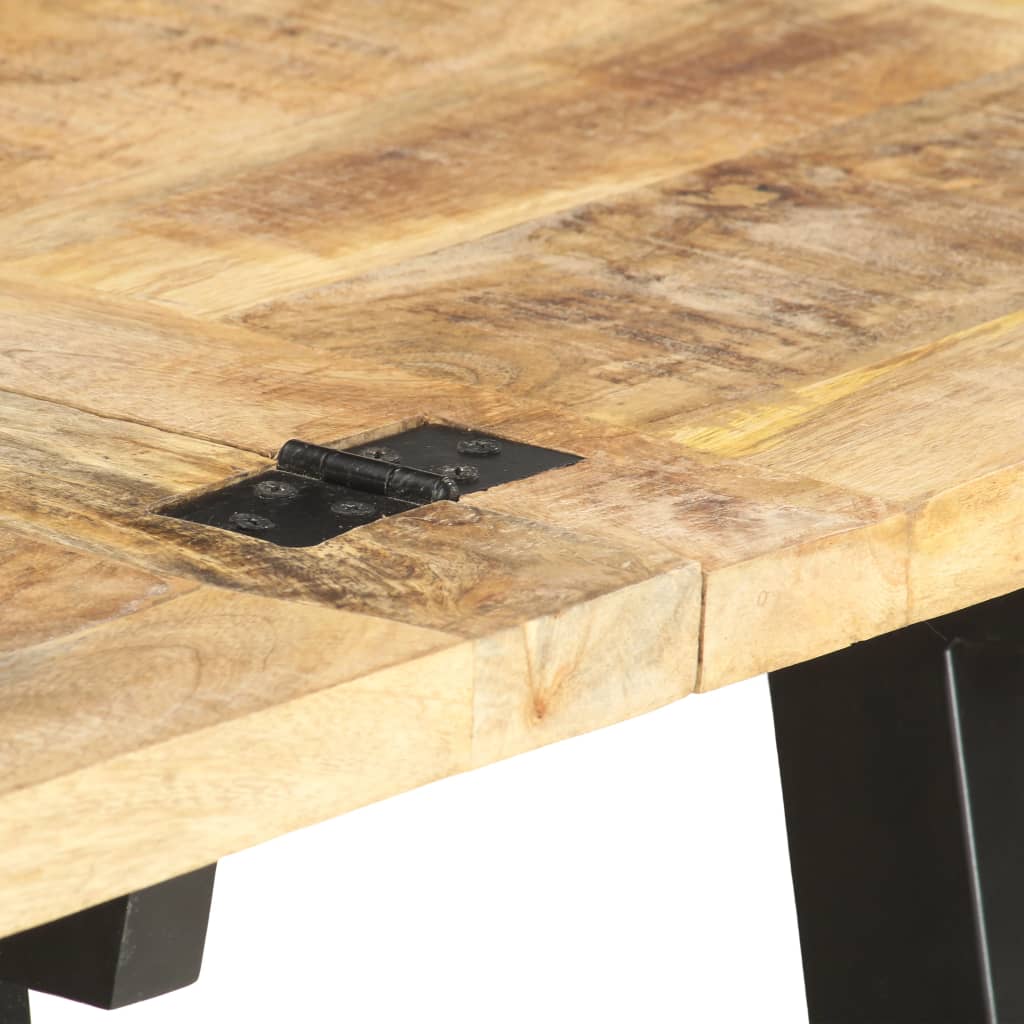 Utdragbart soffbord 160x70x45 cm massivt mangoträ