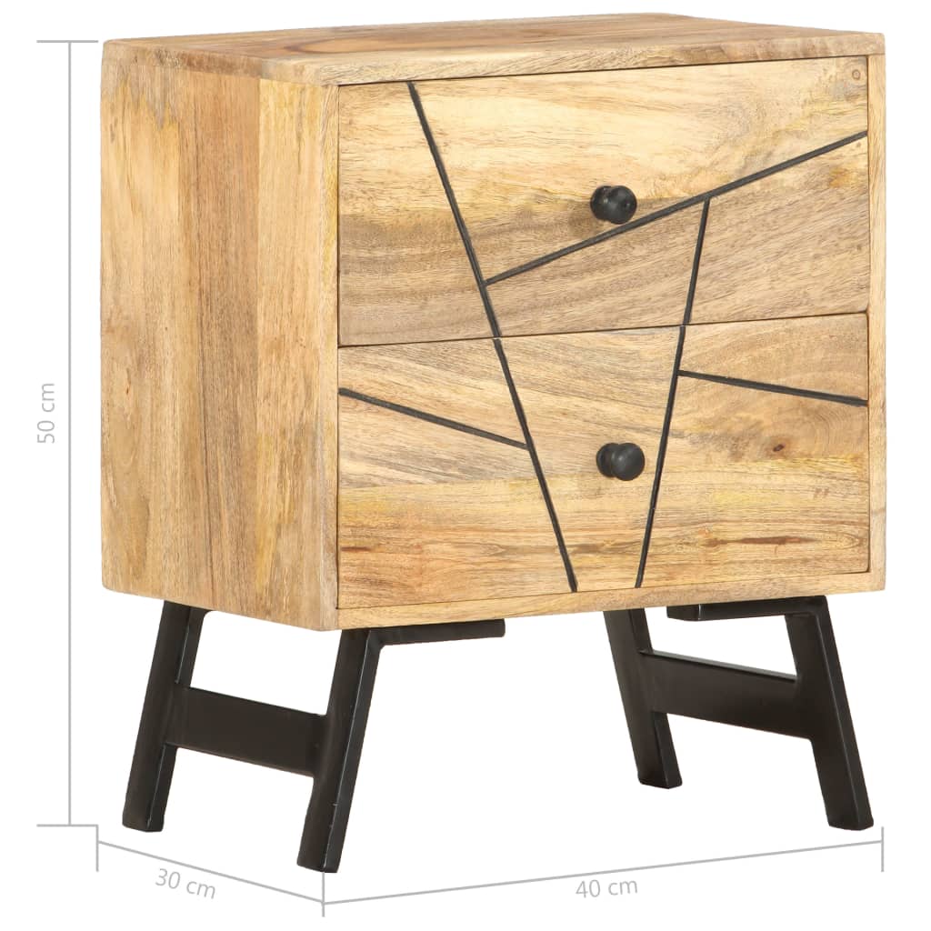 Sängbord Nattduksbord Trä 40x30x50 cm massivt mangoträ