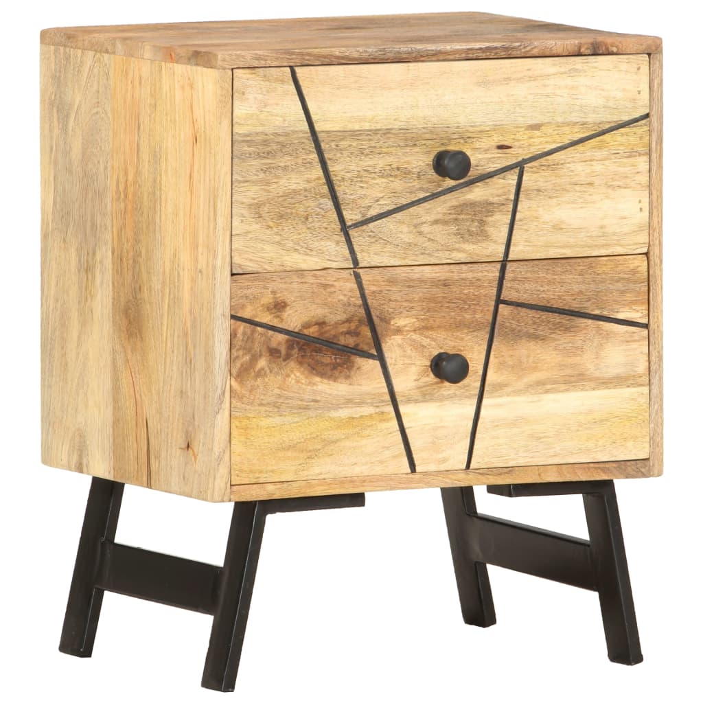 Sängbord Nattduksbord Trä 40x30x50 cm massivt mangoträ