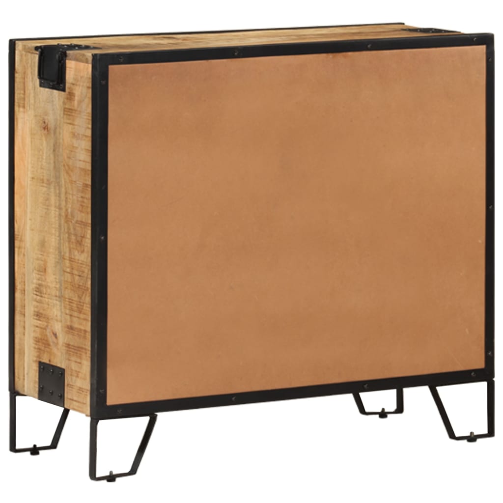 Skänk Trä 80x31x71 cm massivt grovt mangoträ