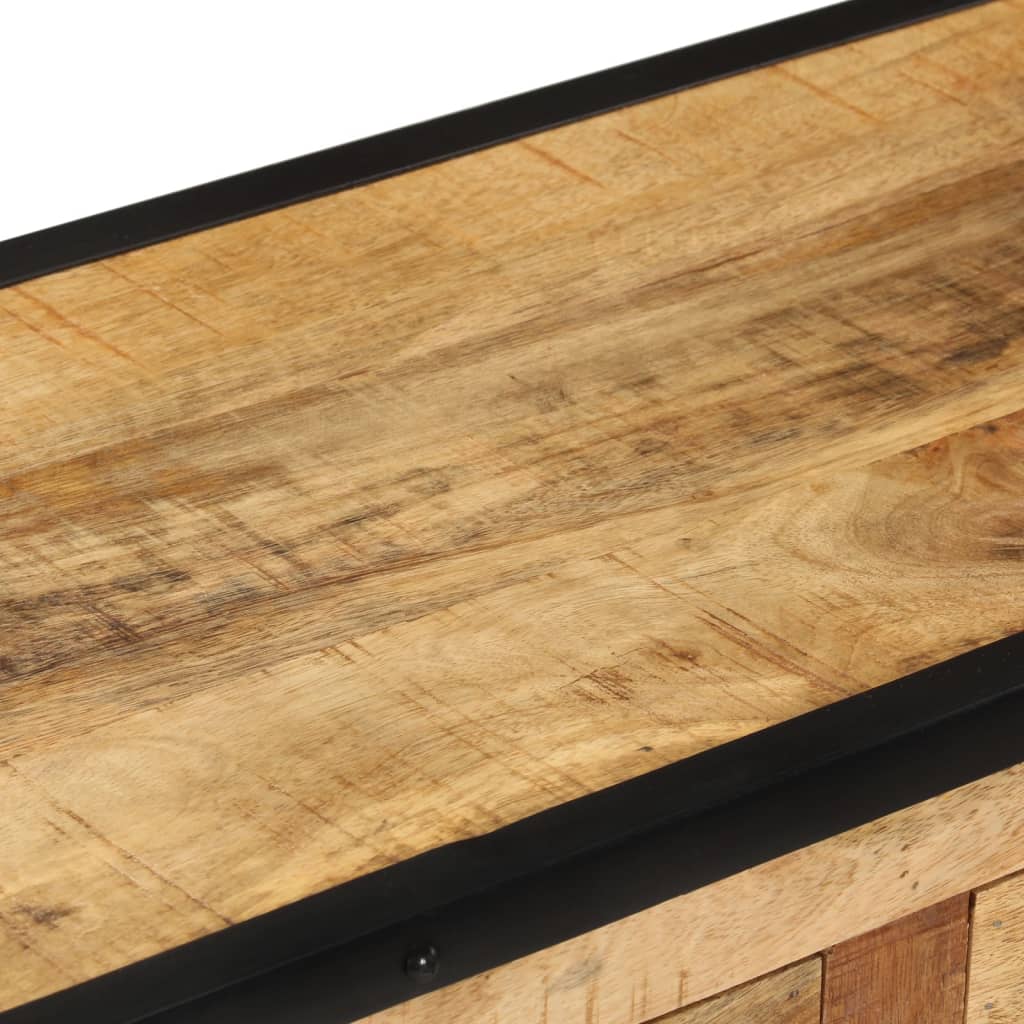 Skänk Trä 80x31x71 cm massivt grovt mangoträ