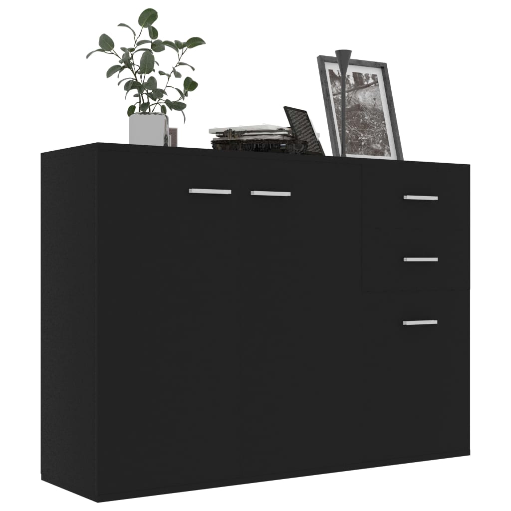 Skänk Svart 105x30x75 cm