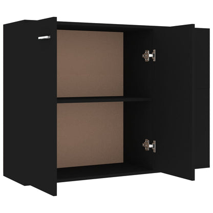 Skänk Svart 105x30x75 cm