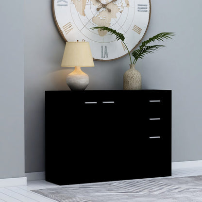 Skänk Svart 105x30x75 cm