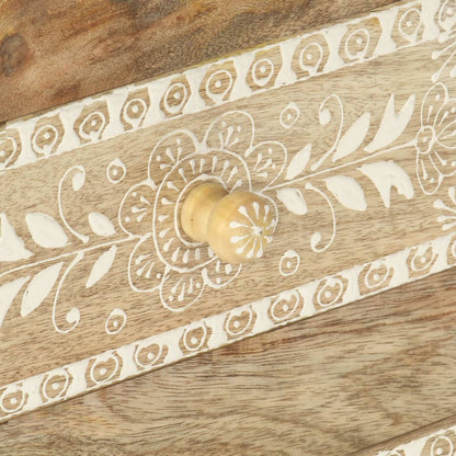 Sängbord Nattduksbord Trä Handmålat sängbord 40x30x60 cm massivt mangoträ