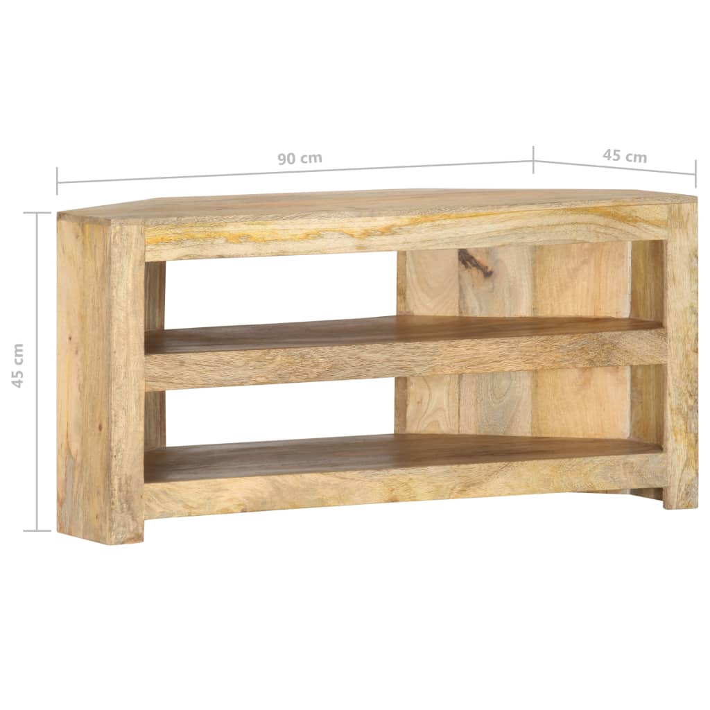 TV-Möbel Trä TV-Bänk för hörn 90x45x45 cm massivt mangoträ