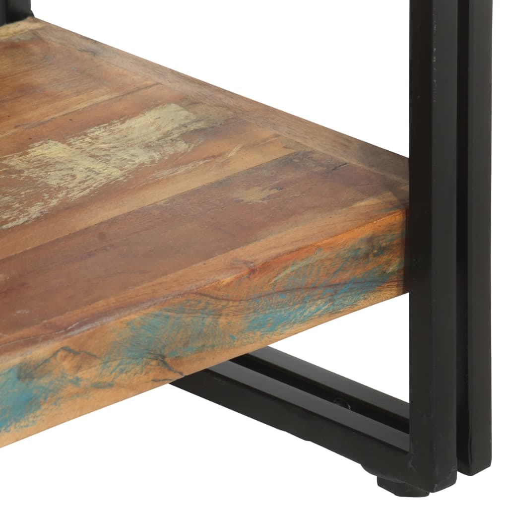 Bokhylla Trä med 5 hyllor 140x30x180 cm massivt återvunnet trä