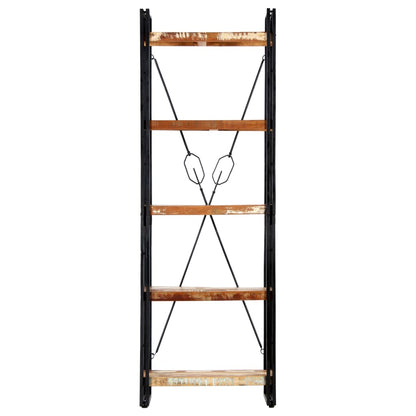 Bokhylla Trä med 5 hyllor 60x30x180 cm massivt återvunnet trä