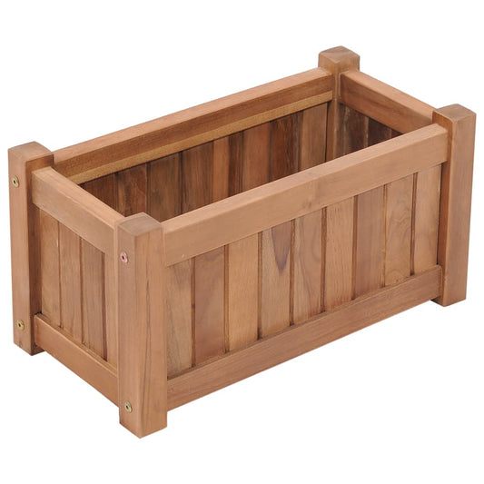 Utomhus Blomkruka Trä upphöjd 50x25x25 cm massivt teakträ