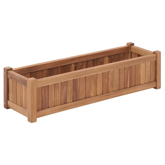 Utomhus Blomkruka Trä upphöjd 100x30x25 cm massivt teakträ
