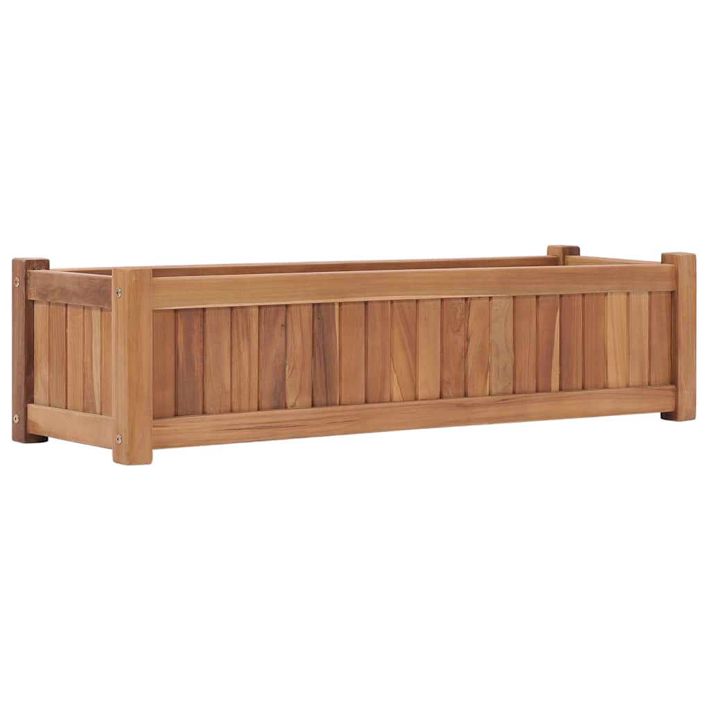 Utomhus Blomkruka Trä upphöjd 100x30x25 cm massivt teakträ