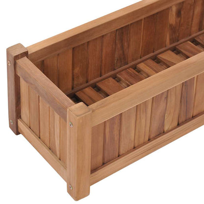 Utomhus Blomkruka Trä upphöjd 100x30x25 cm massivt teakträ