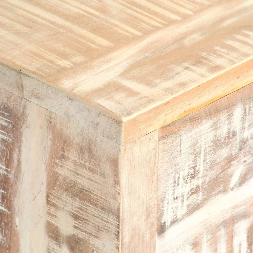 Skänk Vit 73x30x75 cm massivt akaciaträ