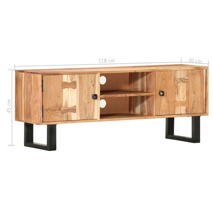TV-Möbel Trä TV-Bänk 118x30x45 cm massivt akaciaträ