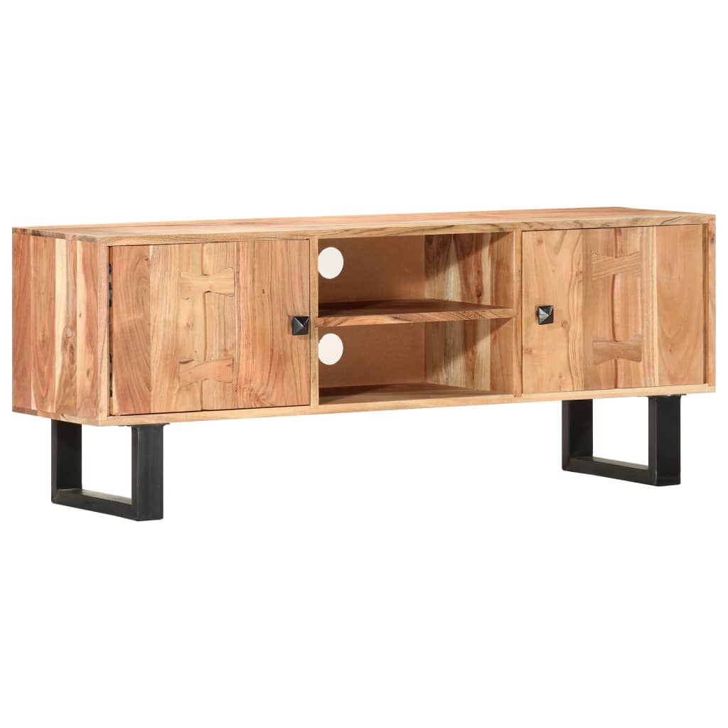TV-Möbel Trä TV-Bänk 118x30x45 cm massivt akaciaträ