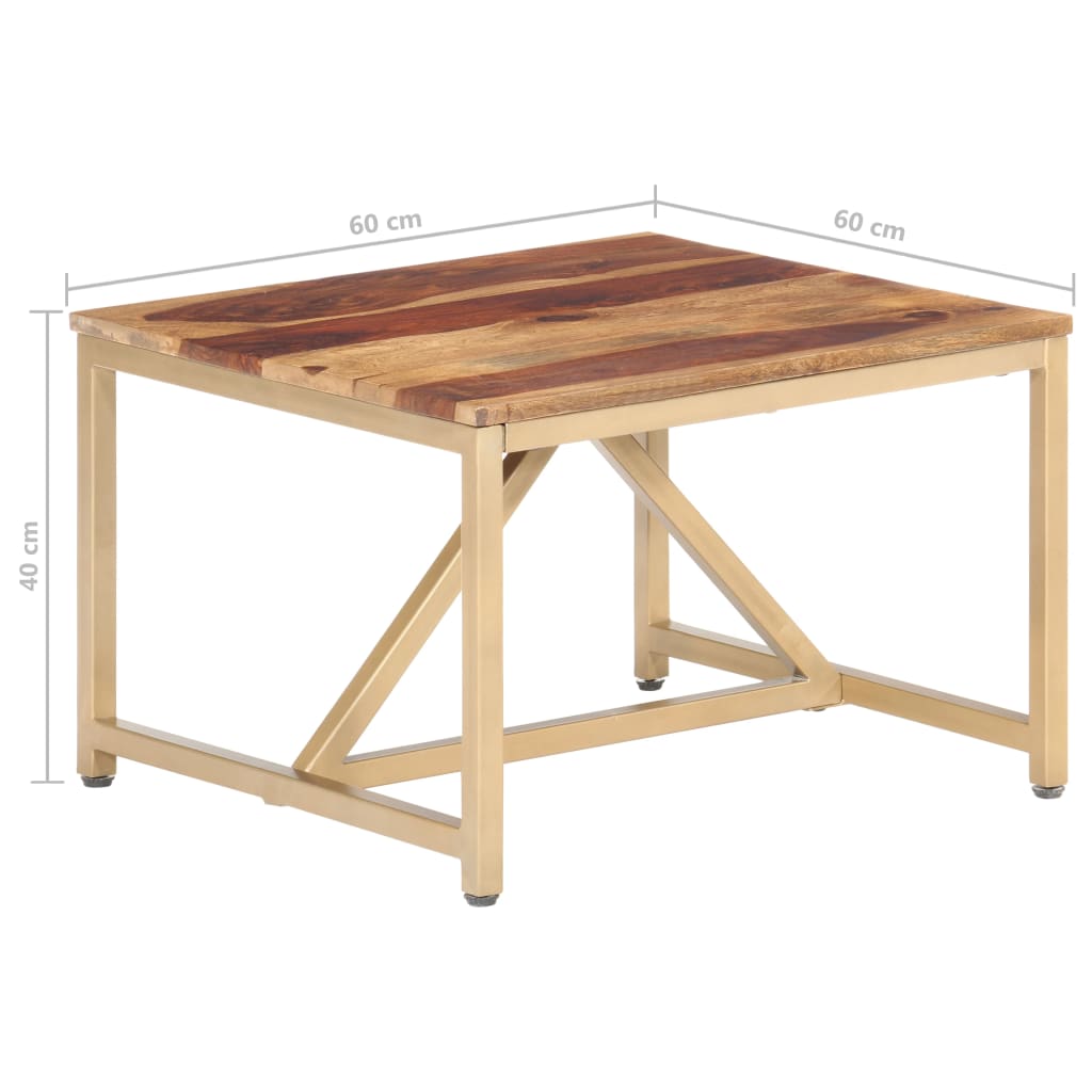 Sidobord Trä 60x60x40 cm massivt trä