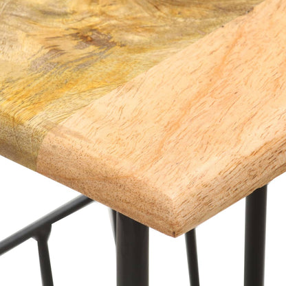 Tidskriftshållare 40x30x50 cm massivt mangoträ och stål