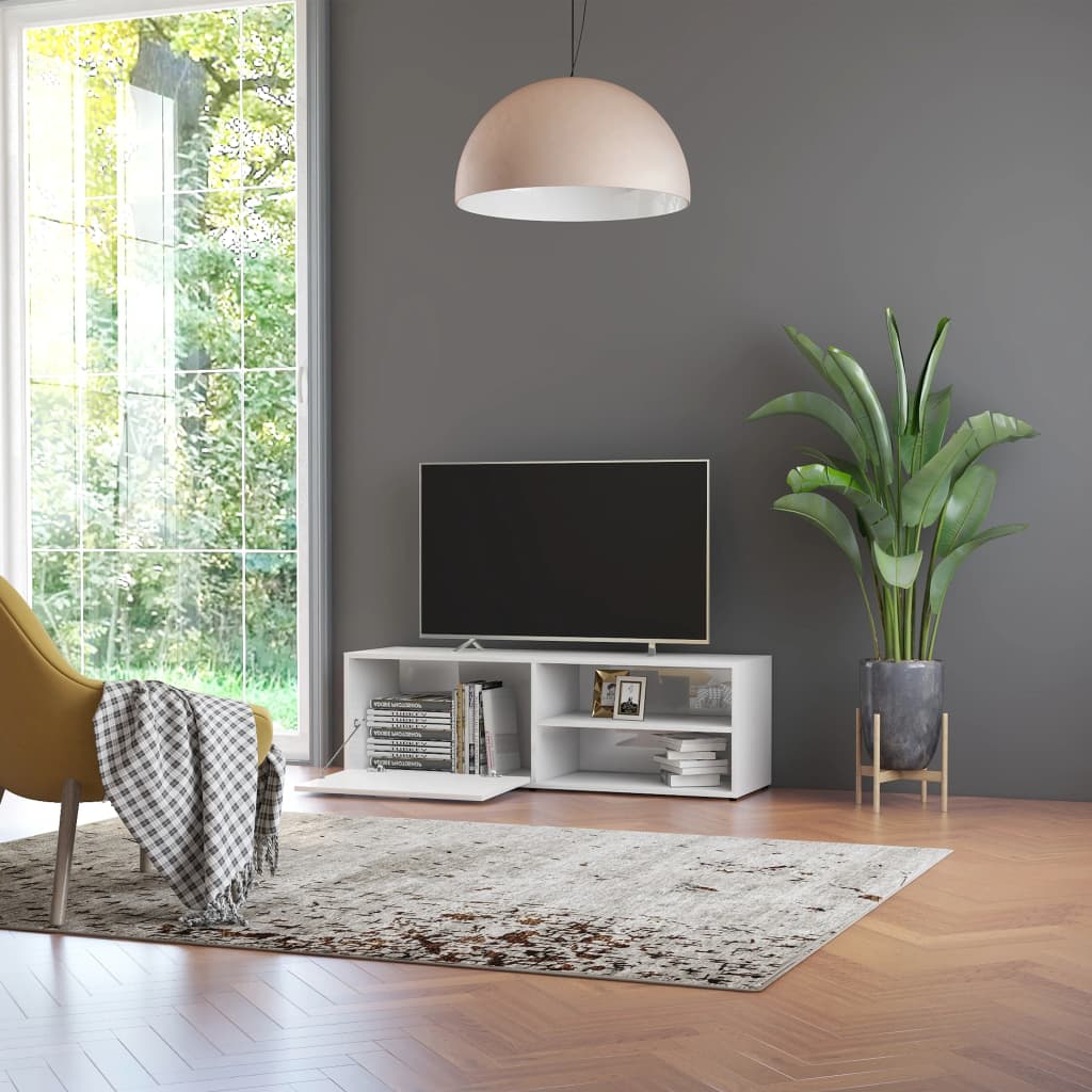 TV-Möbel Högglans Vit TV-Bänk 120x34x37 cm