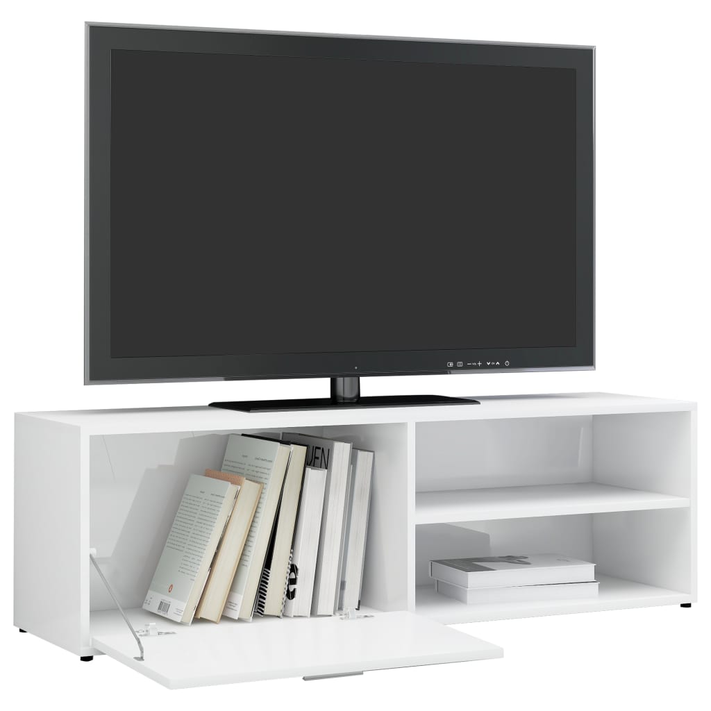 TV-Möbel Högglans Vit TV-Bänk 120x34x37 cm