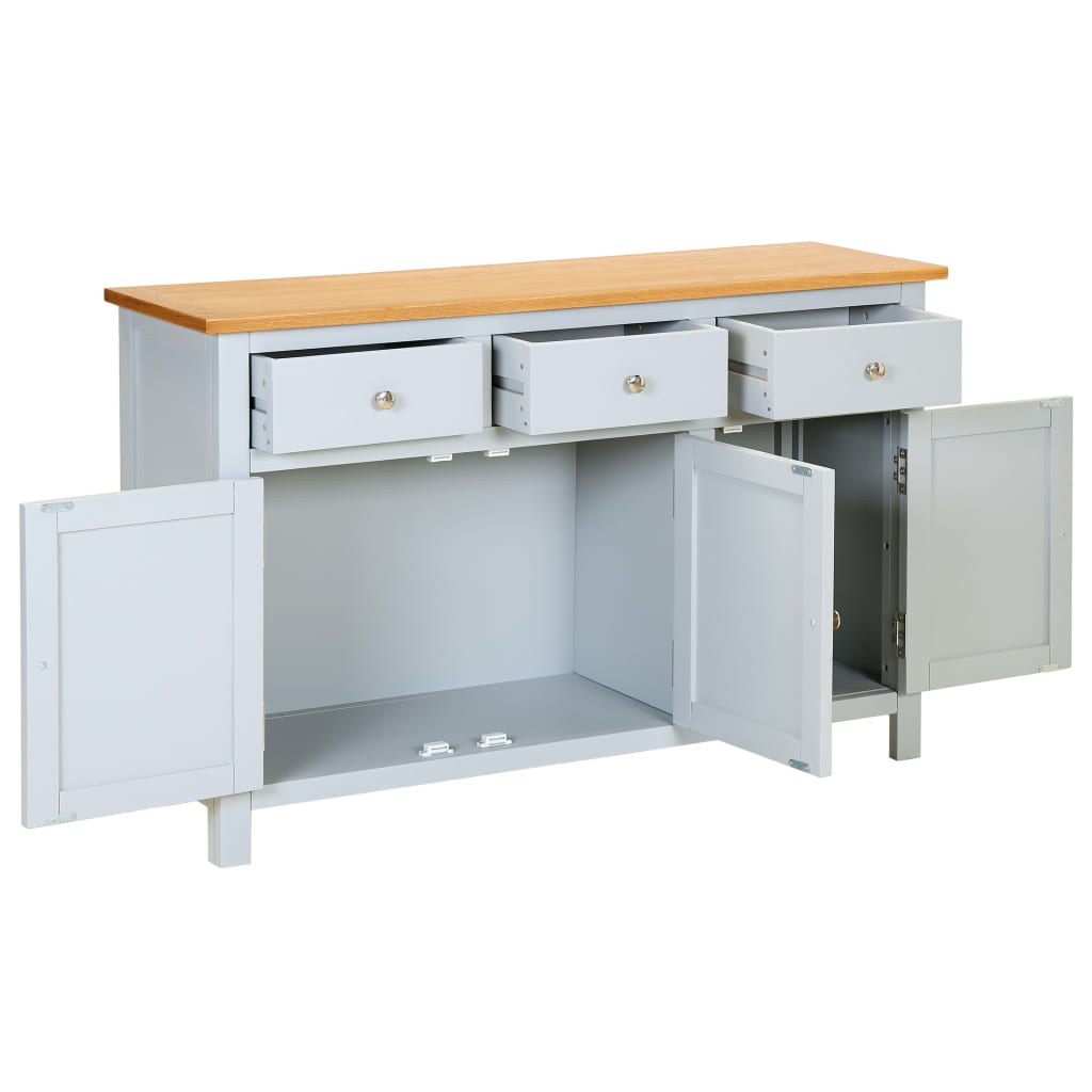 Skänk Trä 110x33,5x70 cm massiv ek