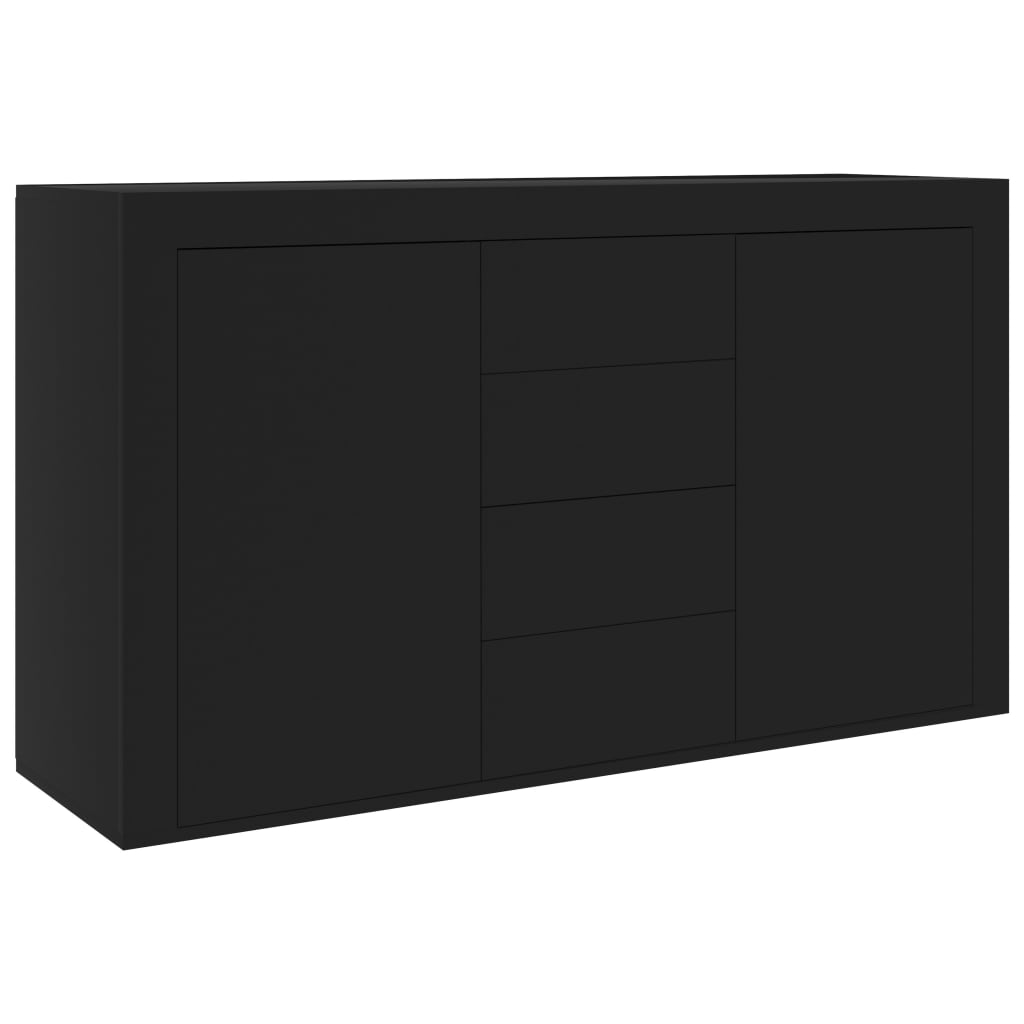 Skänk Svart 120x36x69 cm