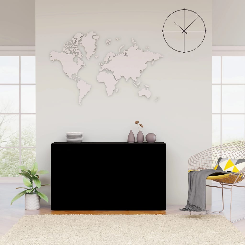 Skänk Svart 120x36x69 cm