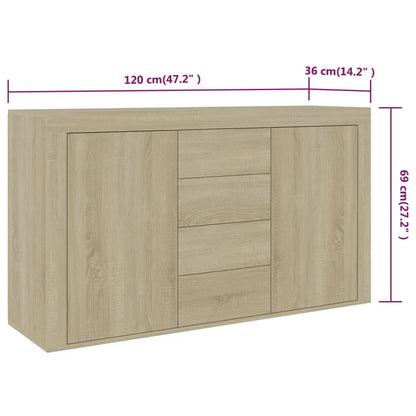 Skänk Sonoma Ek 120x36x69 cm