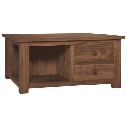 Soffbord 68x68x33 cm massiv teak