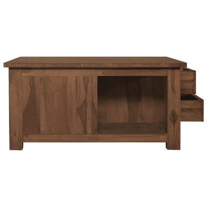 Soffbord 68x68x33 cm massiv teak
