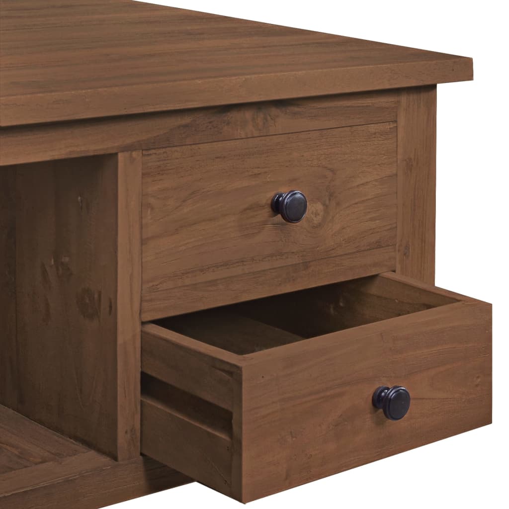 Soffbord 68x68x33 cm massiv teak