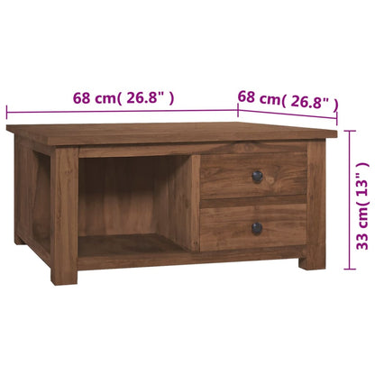 Soffbord 68x68x33 cm massiv teak