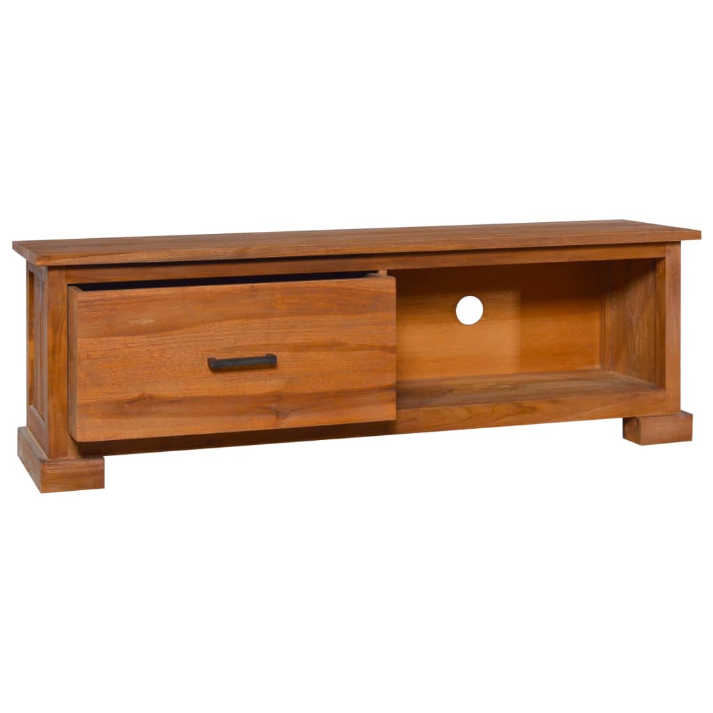 TV-Möbel Trä TV-Bänk 112x30x37 cm massiv teak