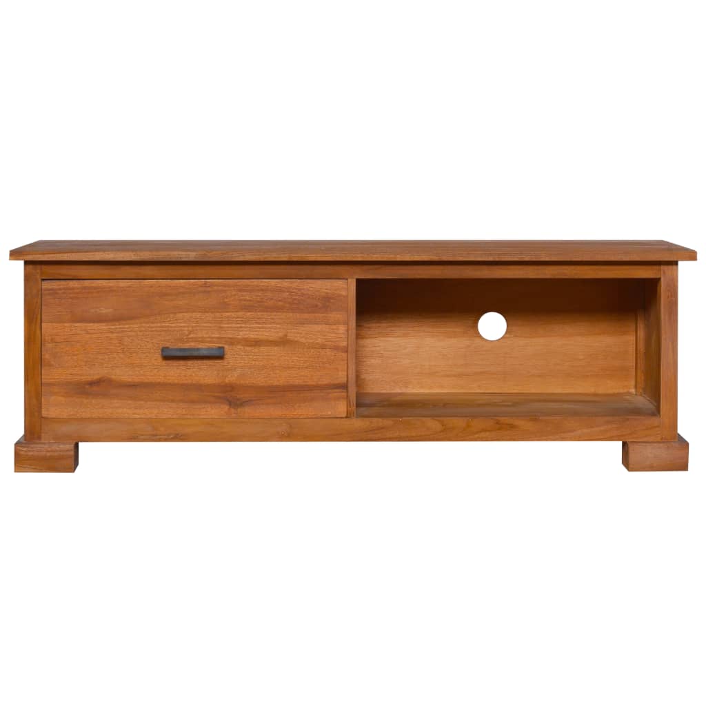 TV-Möbel Trä TV-Bänk 112x30x37 cm massiv teak