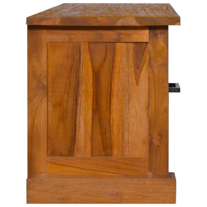 TV-Möbel Trä TV-Bänk 112x30x37 cm massiv teak