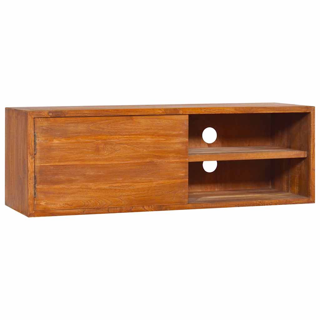 TV-Möbel Trä Väggmonterad TV-Bänk 90x30x30 cm massiv teak