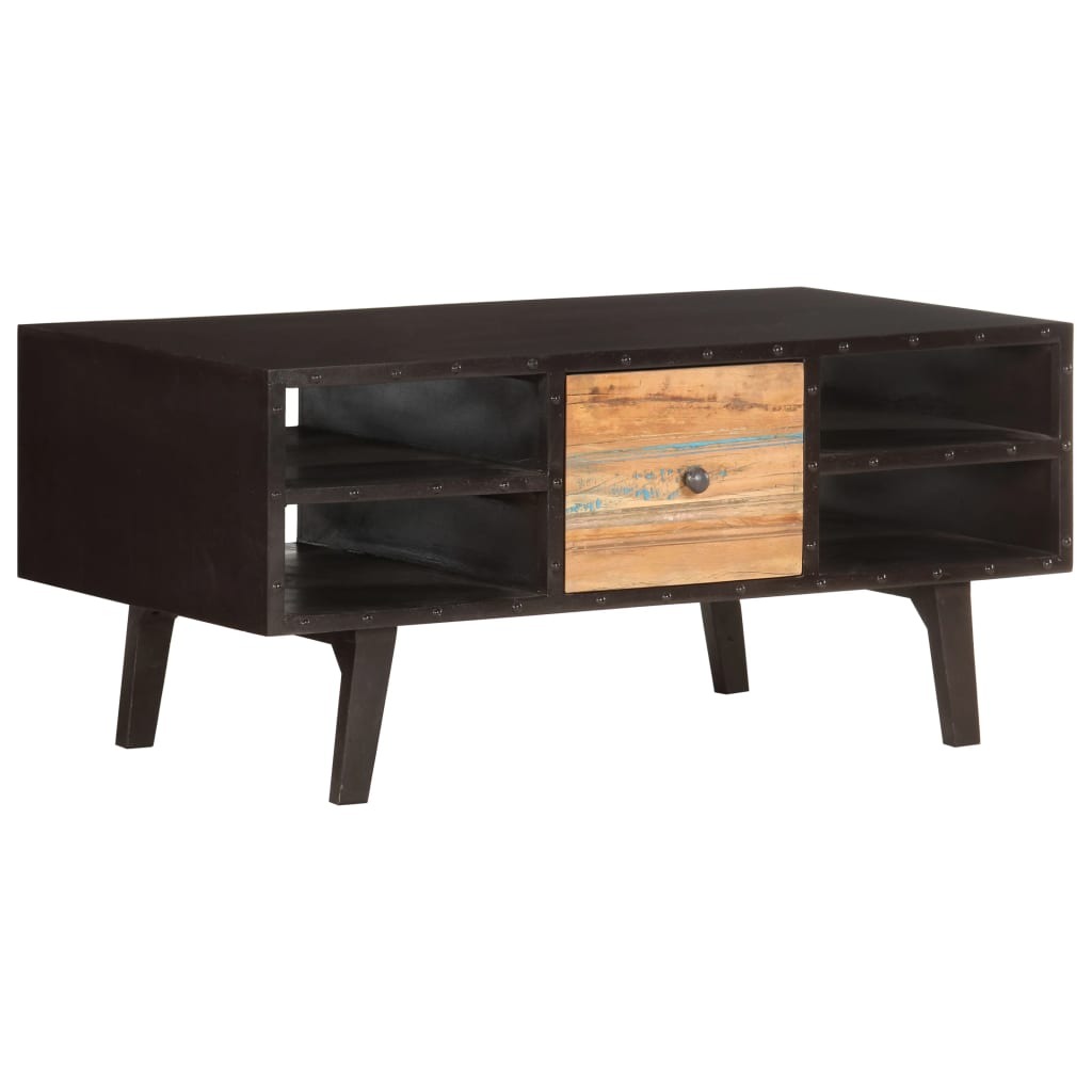 Soffbord Trä 100x50x45 cm massivt återvunnet trä